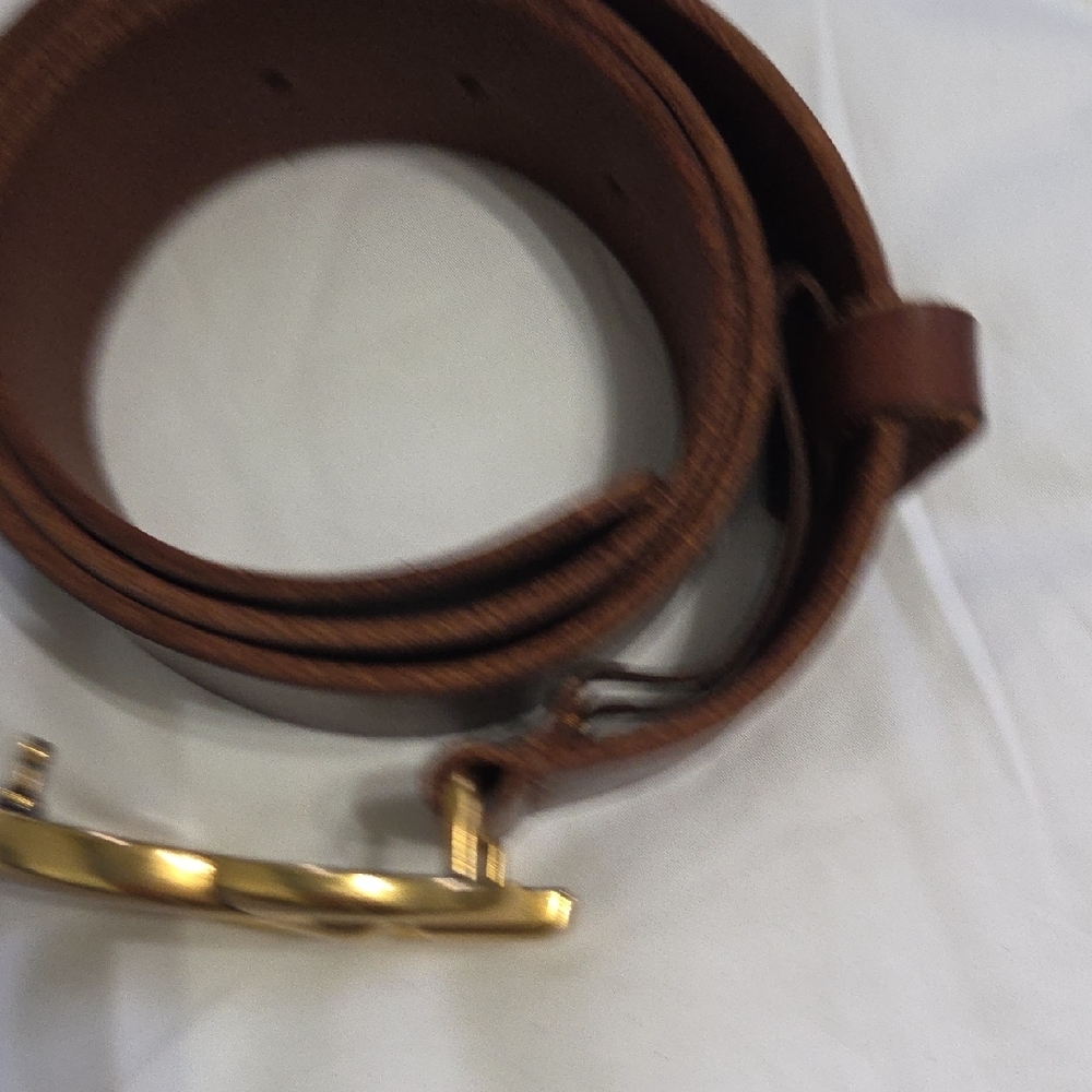 Gucci Brown Leather Belt with Gold Double G Buckle - Picture 11 of 13